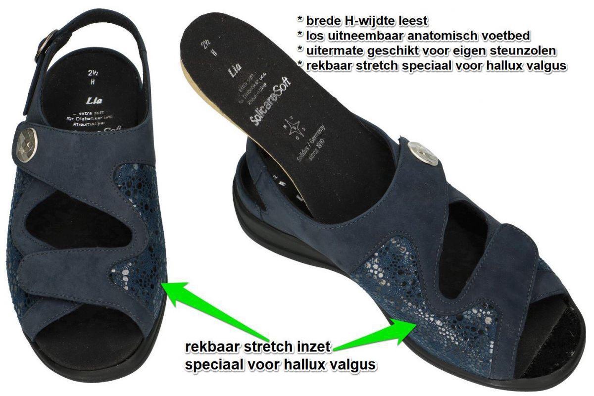 Solidus -Ladies - bleu foncé - sandales - taille 35 | bol.com