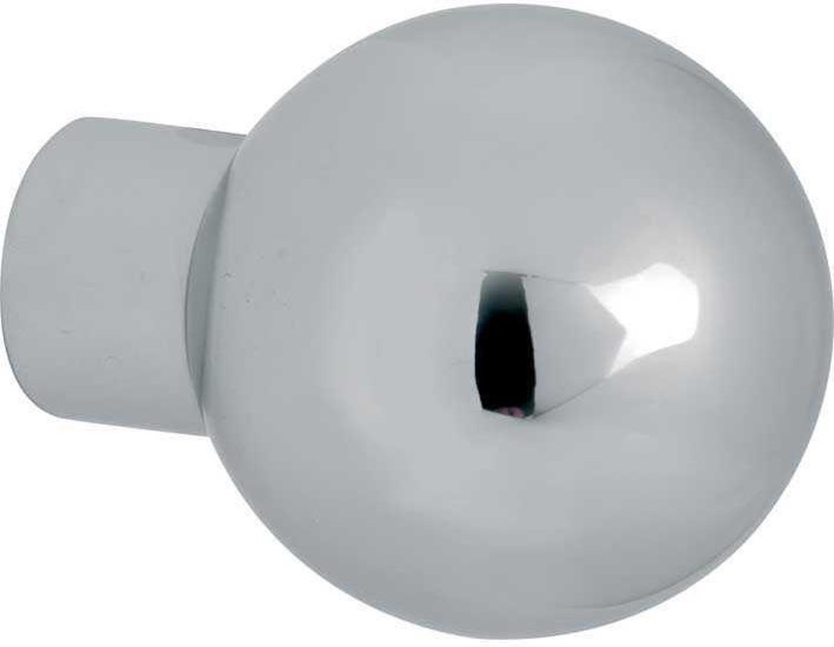 Knop tbv SKG schild Kogel glans chroom