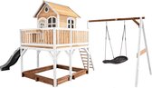 AXI Classic Liam Playhouse with Roxy Nest Swing Brown/white - Toboggan Gris