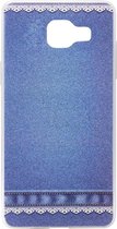 ADEL Siliconen Back Cover Softcase Hoesje Geschikt voor Samsung Galaxy A5 (2016) - Jeans Spijkerbroek Blauw