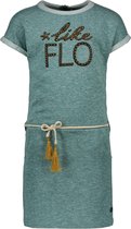 Like FLO Meisjes sweat melee jurk - turquoise - Maat 122