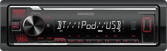 Kenwood KMM-BT206 mechless autoradio, Bluetooth, Spotify & Amazon Alexa voorbereid