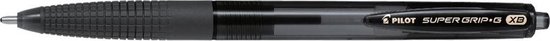 Pilot balpen Super Grip G retractable extra breed zwart