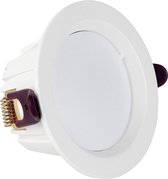 LED Downlight Lanar - Inbouw Rond 7W - Dimbaar - Natuurlijk 4000K - Mat Wit Aluminium Ø98mm - BSE