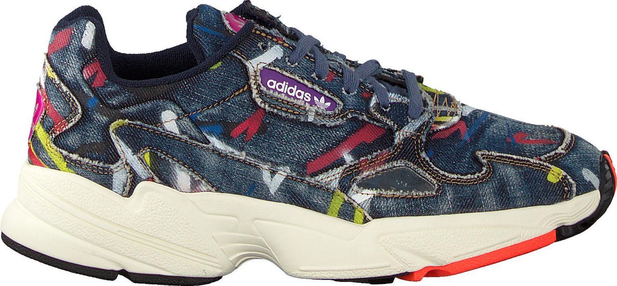 Adidas falcon sales dames blauw