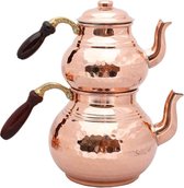 Pot de thé traditionnel en cuivre turc (0, 75 litres -1,5) - caydanlik