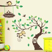 Vwist Muursticker Boom - Kinderkamer - Aapjes - 305 x 145 CM