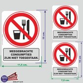 Meegebrachte consumpties zijn niet toegestaan sticker set.