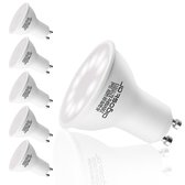 Aigostar 10CMN - GU10 Ledlampen - 6W - LED-verlichting - Wit Licht 6500K - 480 lumen - 5 Stuks