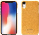 Lederen cover voor iPhone XR 6.1 inch- Geel - Pierre Cardin