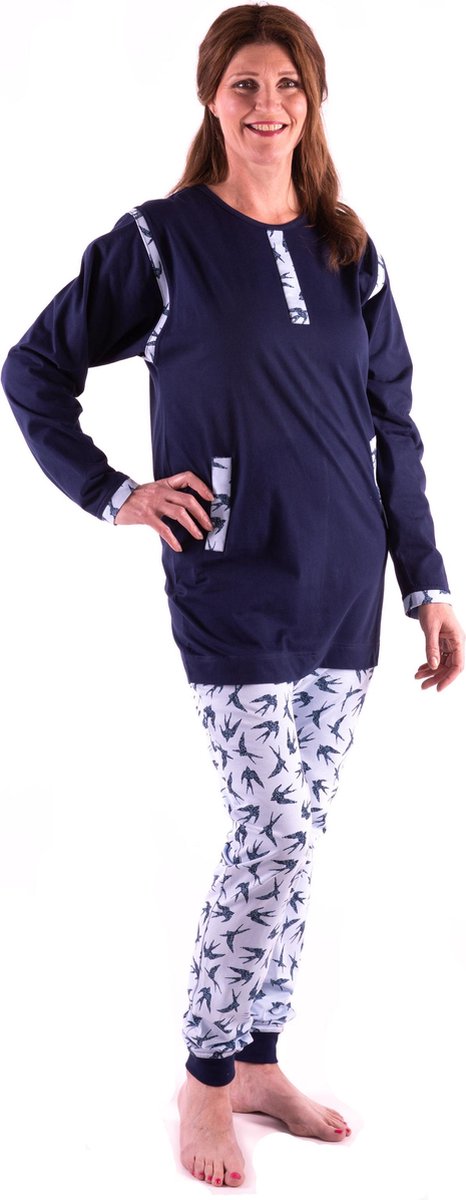 Dessin hansop | Dames | Ritssluiting | Lange pijpen | Marine | XL