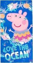 Beach Towel Peppa Pig 75502 Microfibre Navy blue