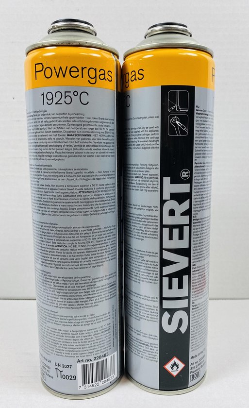 2 X Sievert 2204 gascartouche Propaan/Butaan 336 gram