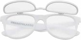 Freaky Glasses® - flipstyle spacebril - helder met effect - festival bril - dames en heren - wit