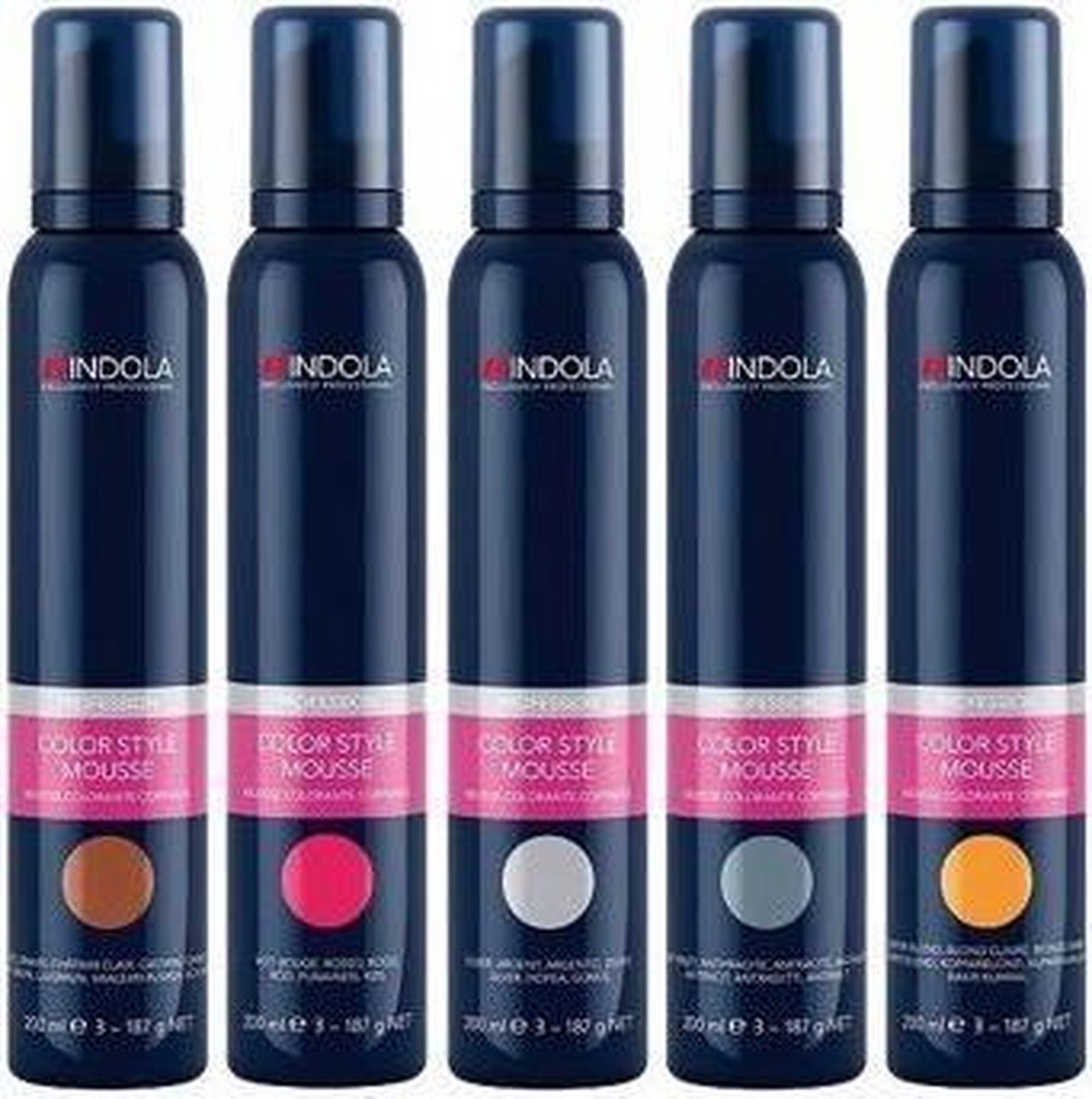 Indola Color Style Mousse Donker Blond - Haarmousse - 120 ml