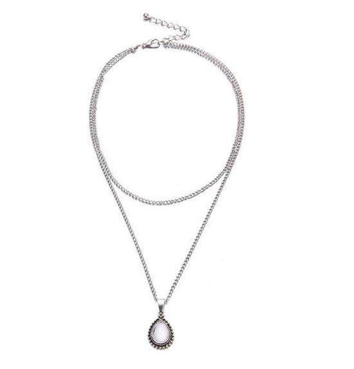Jomide Ketting Bohemian Statement - Zilverkleurig