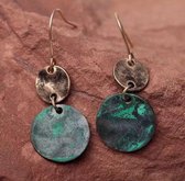 Oorhangers Retro Rond - Groen