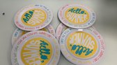 6 zomer borden - geel