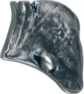 Meubelknop Pomilla 05 Rechts 41x56mm oud zilver