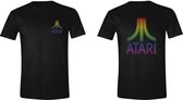 Atari - Neon Stripes Back & Front Heren T-Shirt - Zwart - M