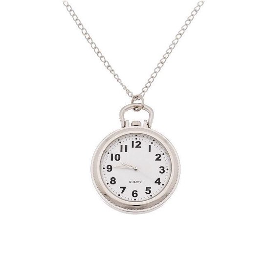 Treasure Trove® Lange Ketting Horloge Staal Vrouwen - Dames Horloge -  Zilverkleurig -... | bol.com