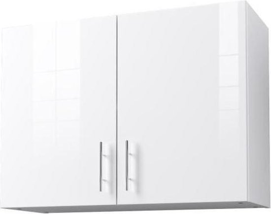 OBI Keukenkast 2 deuren L 80 cm - Wit en glanzend wit gelakt |