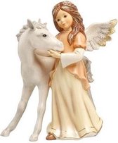Goebel® - Kerst | Decoratief beeld / figuur "Engel vrienden voor het leven I" | Aardewerk, 26cm, Limited Edition