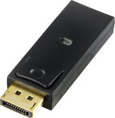 DELTACO DP-HDMI DisplayPort naar HDMI adapter met audio, Full HD in 60Hz, zwart