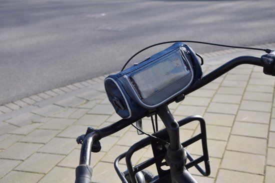 Fietstas - Stuurtas - Fietsmobiele telefoon tasje - Kleine tasje voor je  fiets.... | bol.com