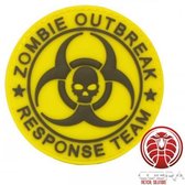Zombie Outbreak * Response Team 3D PVC patch embleem geel met klittenband