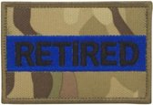Retired Thin Blue Line Multicam Camo Geborduurde patch embleem met klittenband
