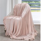 Luxe bed_deken_Brulo_Polyester_sprei _Roze_150 x 200 cm