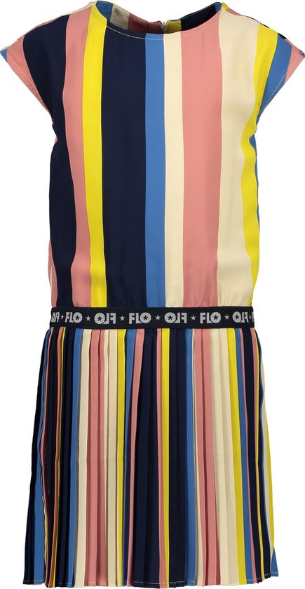 Like FLO Meisjes multicolor streep jurk met plisse rok - multi - Maat 104 |  bol.com