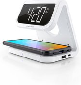 Bol.com Caliber HCG020QI-W- Wekker met draadloos opladen en groot display - Wit aanbieding Bol.com Caliber HCG020QI-W- Wekker met draadloos opladen en groot display - Wit aanbieding