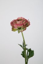 Viv! Home Luxuries Ranonkel - zijden bloem - roze groen - topkwaliteit
