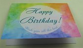 Happy Birthday' | 'Wish you all the best' kaart - 2 stuks