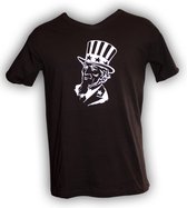 T-shirt Amerikaanse Uncle Sam V-hals