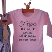 shirt  Papa ik hou van jou tot de maan en weer terug