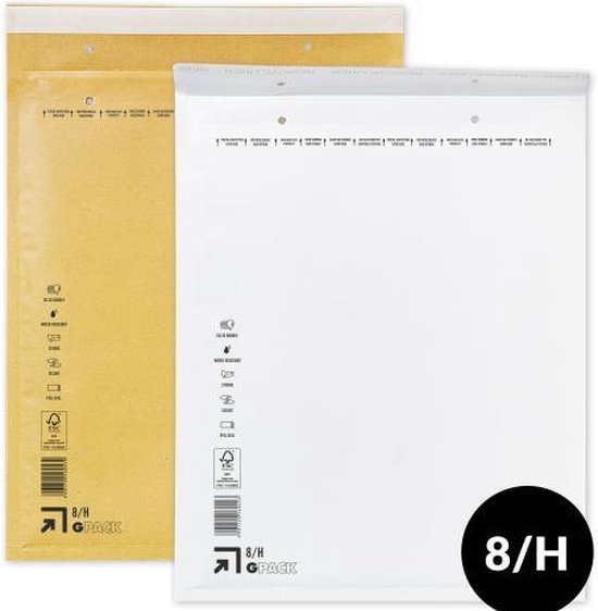 Enveloppes Papier - avec Bulles 100 mm x 165 mm Blanc
