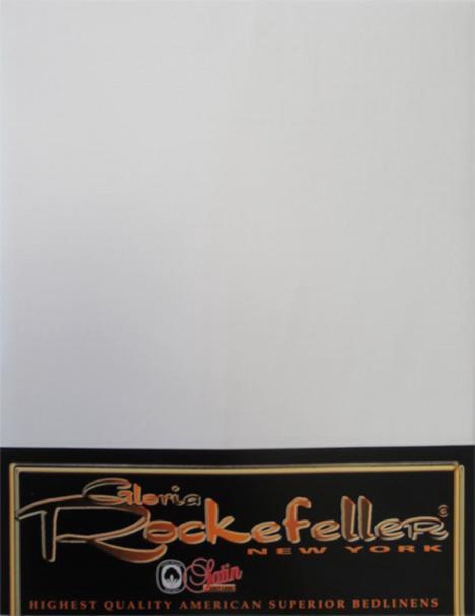 Gloria Rockefeller Hoeslaken Satijn - Tweepersoons - 140x200 cm - Wit