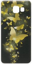 ADEL Siliconen Back Cover Softcase Hoesje Geschikt voor Samsung Galaxy A3 (2016) - Vlinder Goud