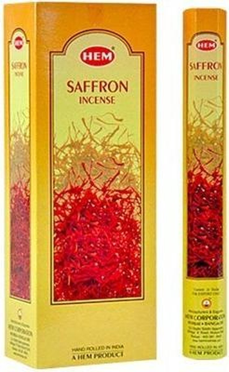 HEM Saffron / Saffraan wierookstokjes (6 pakjes)