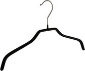 De Kledinghanger Gigant - 5 x Blouse / shirthanger metaal met zwarte anti-slip coating, 35 cm