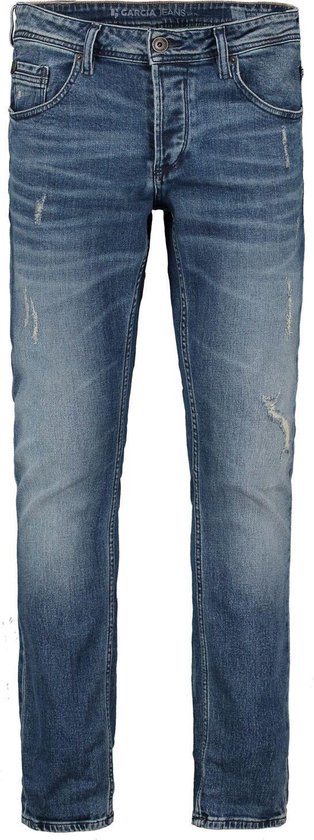 GARCIA Savio Heren Slim Fit Jeans Blauw - Maat W36 X L32 | bol.com