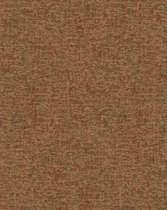 Textiel look behang Profhome DE120056-DI vliesbehang hardvinyl warmdruk in reliëf gestempeld in textiel look mat bruin oranje 5,33 m2