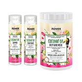 Novex Coconut Oil Bundle (Shampoo, Conditioner, Mask)
