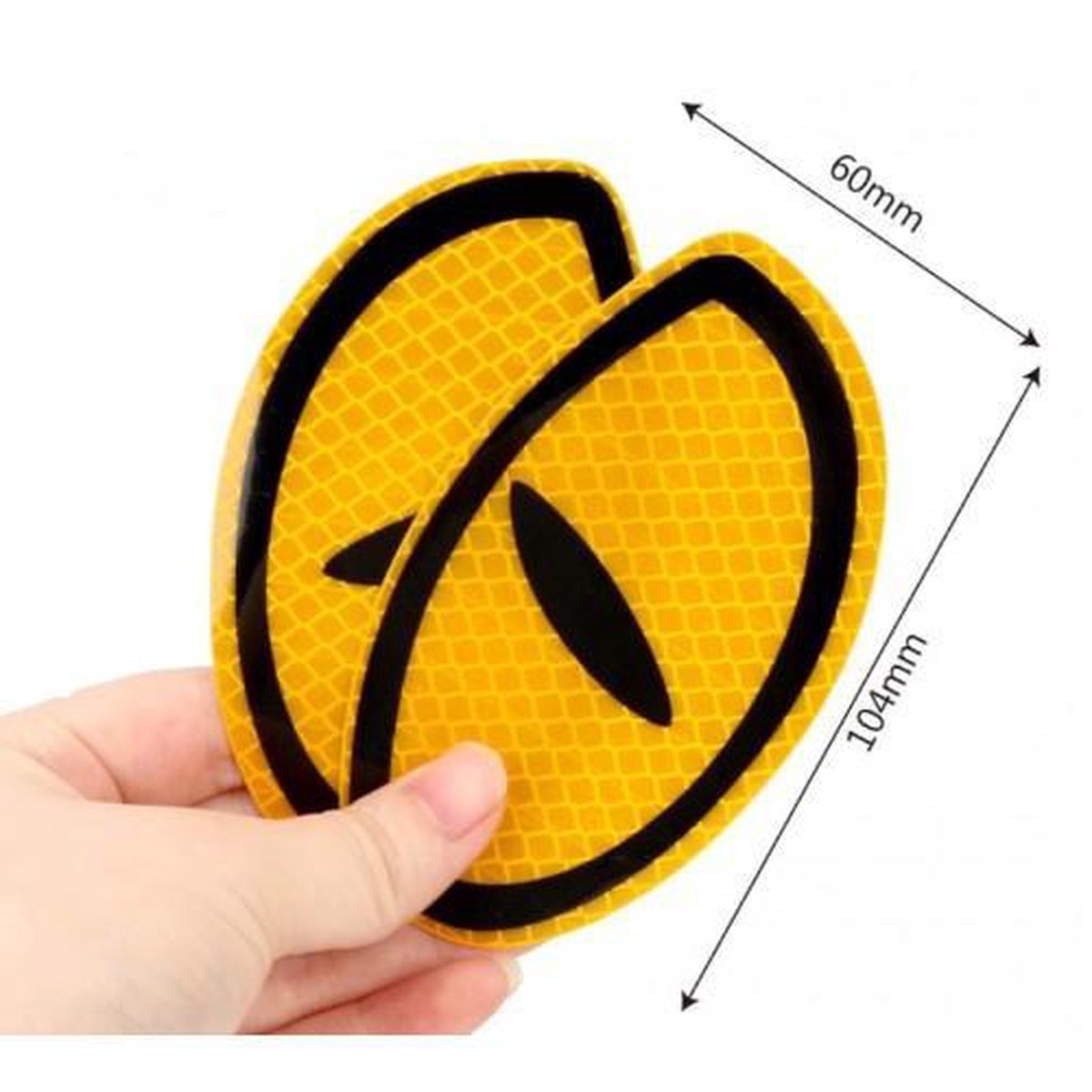 Auto Reflecterende Sticker , Waarschuwing Tape, Reflecterende Strips, Veiligheid Mark, Deur en bumper Sticker - set van 2 - oranje / geel