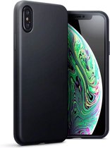 HB Hoesje Geschikt voor Apple iPhone XS Max - Siliconen Back Cover - Zwart