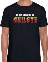 Ik ben gewoon de geilste fun t-shirt zwart voor heren XL