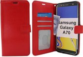 Bookcase Geschikt voor: Samsung Galaxy A70 / A70S - Rood - portemonnee hoesje